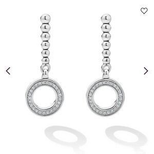 Lagos Drop Circle Diamond Earrings